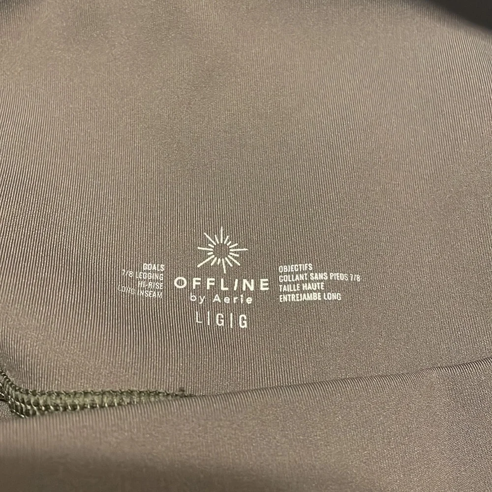 EUC Aerie Offline 7/8 leggings, size large long - Picture 5 of 7